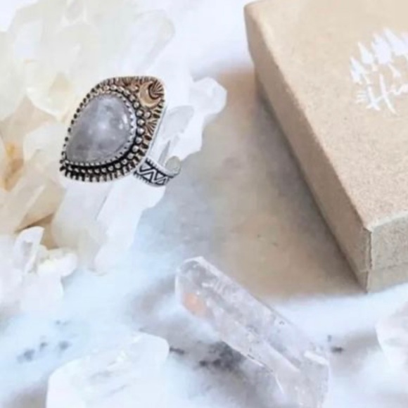 Adjustable Clear Quartz Moonlight Ring By Hiouchi Jewels - Picture 7 of 8